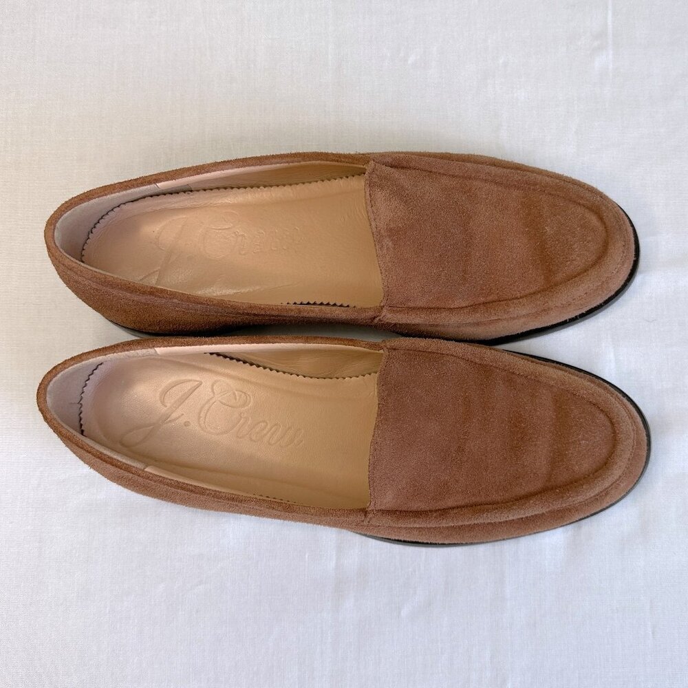 J. Crew Winona Caramel Suede Loafers - Picture 3 of 13